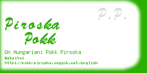 piroska pokk business card